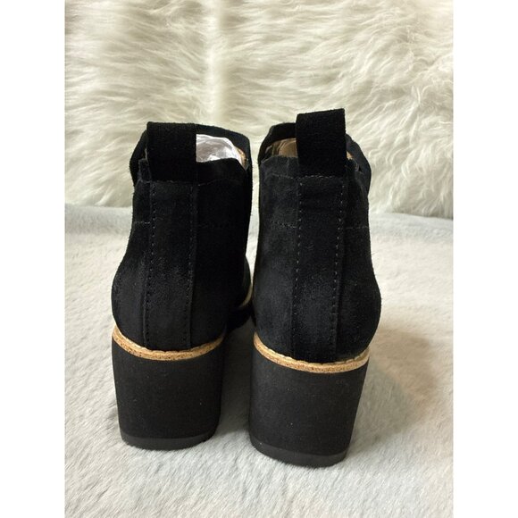 Sofft Emeree 6M Wedge Chelsea Ankle Bootie Black Suede Leather Waterproof - Picture 4 of 8